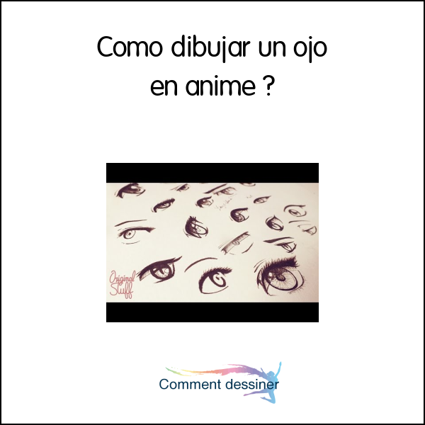 Como dibujar un ojo en anime